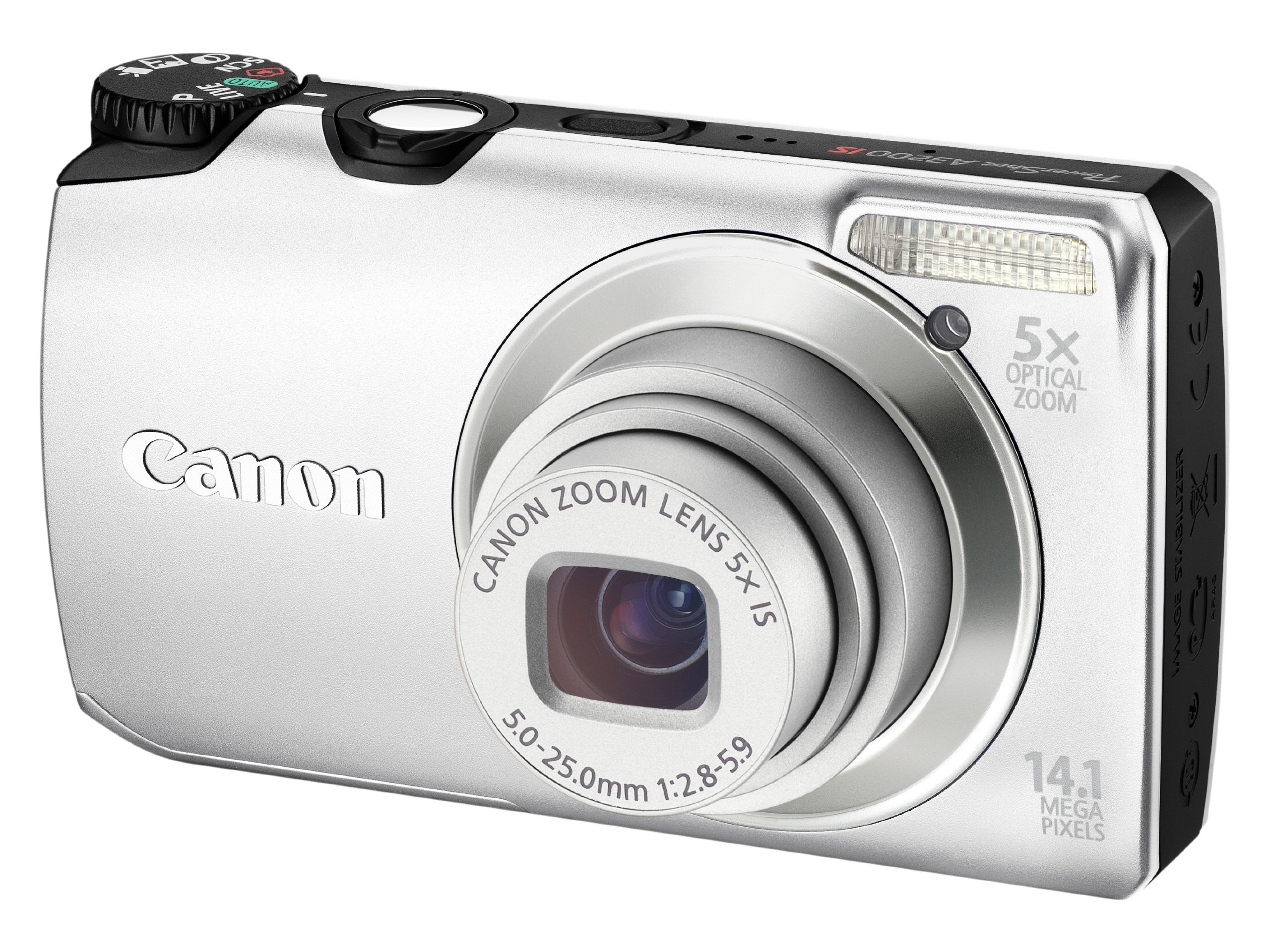 Canon PowerShot A3200 IS Digital Camera - Silver (14.1MP, 5x